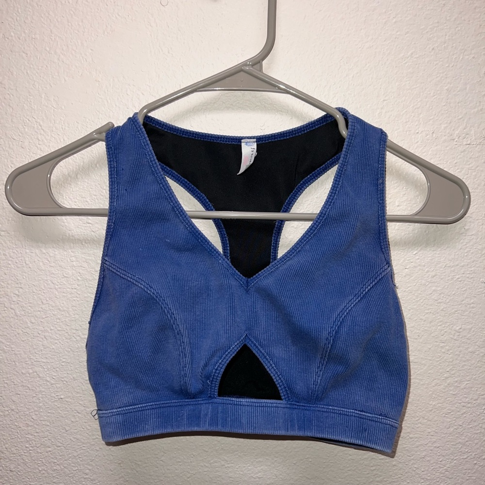 Free People- Good Karma Cutout Bra- Size Small- Blue - Picture 1 of 5